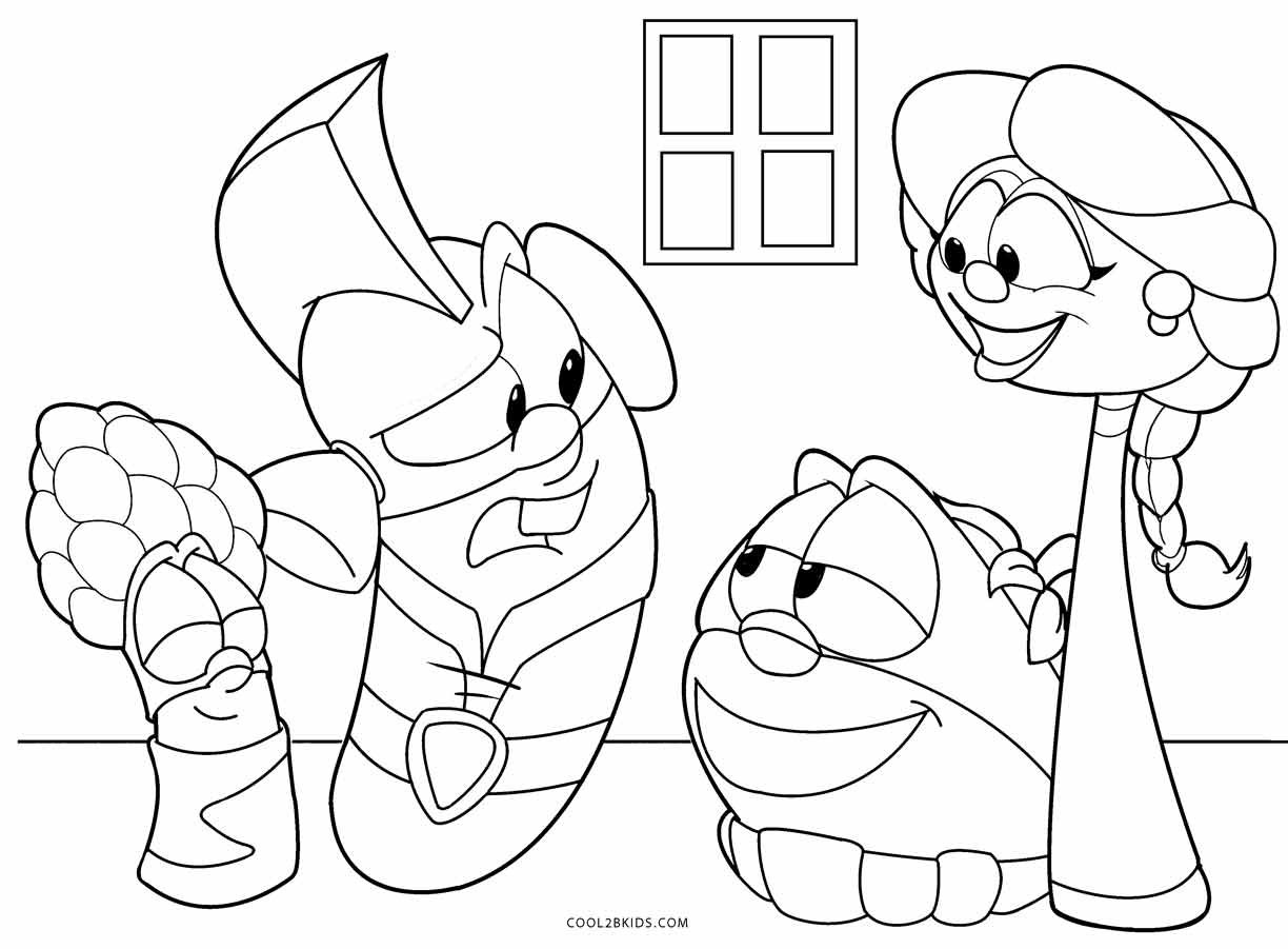 Free printable veggie tales coloring pages for kids