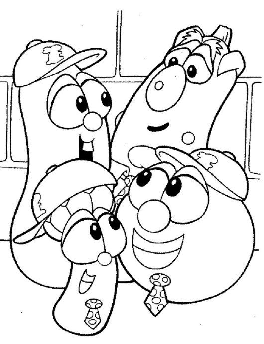 Printable veggie tales coloring sheet for children christian coloring book coloring books christian coloring