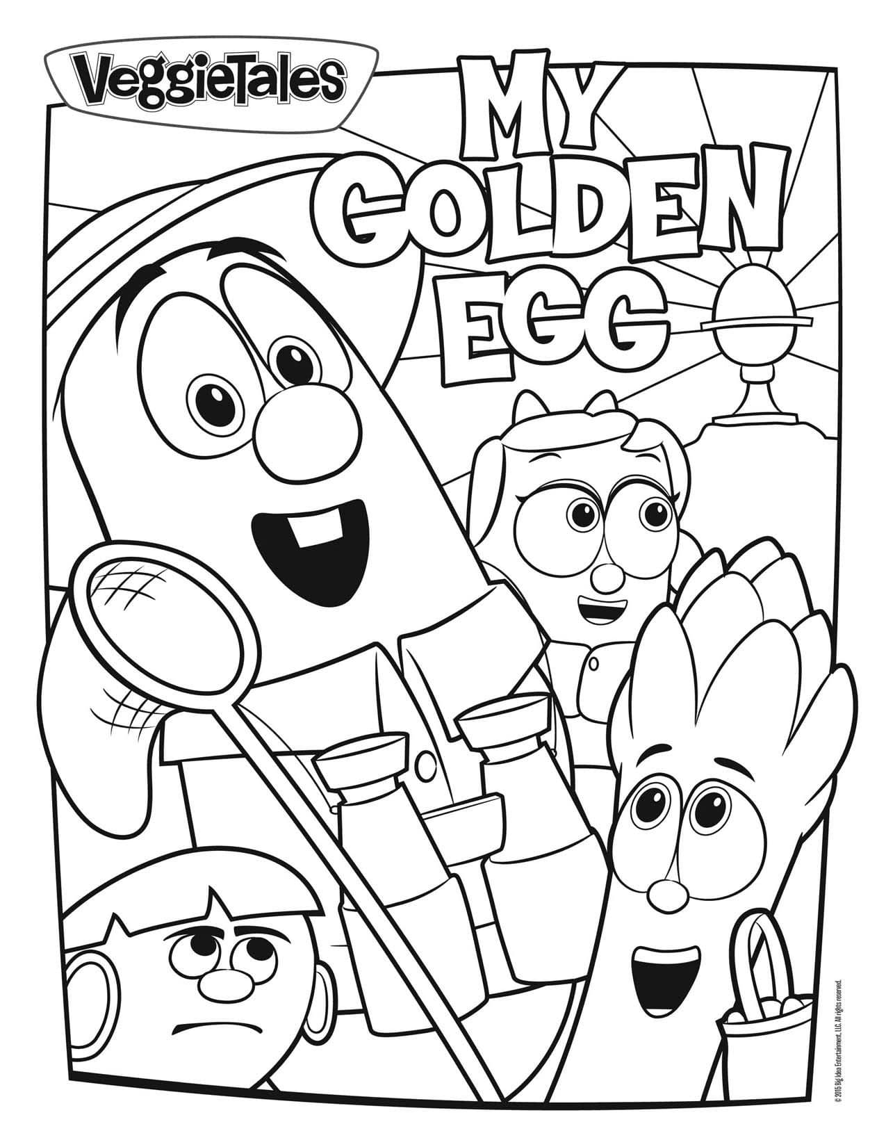 Veggietales my golden egg coloring page