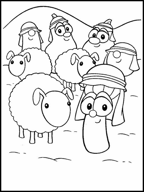 Veggietales printable coloring pages for kids coloring books christian coloring coloring pages