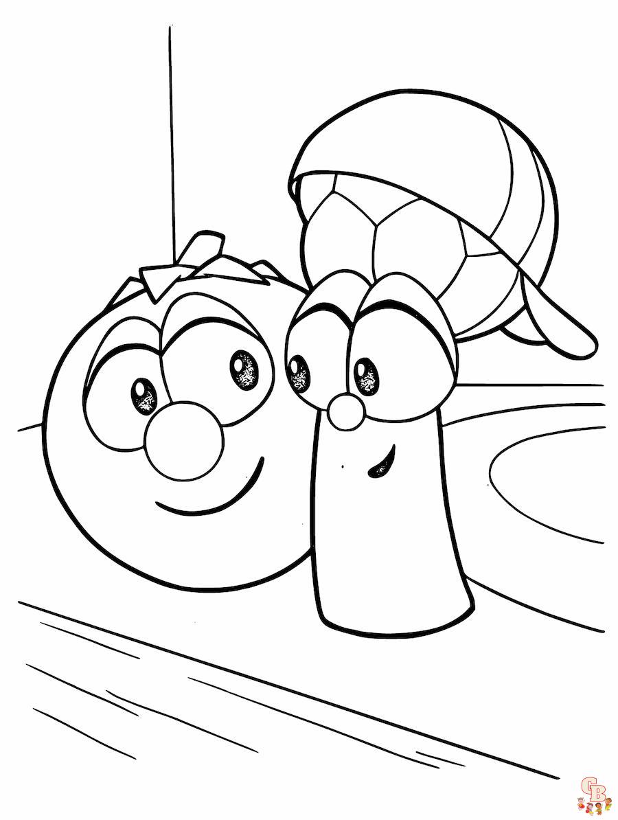 Printable veggietales coloring pages free for kids and adults
