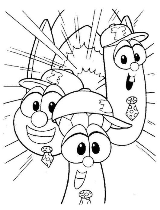 Veggie tales coloring and drawing page christian coloring bible coloring pages coloring books