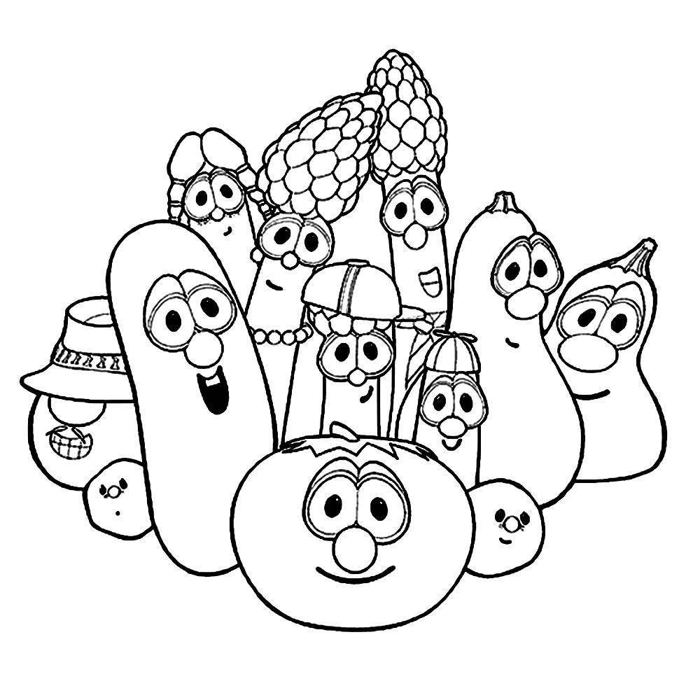 Veggietales kleurplaat