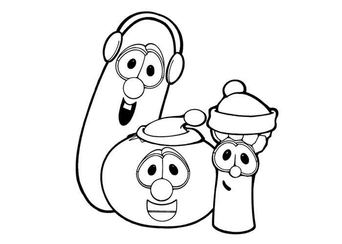 Veggie tales christmas coloring pages