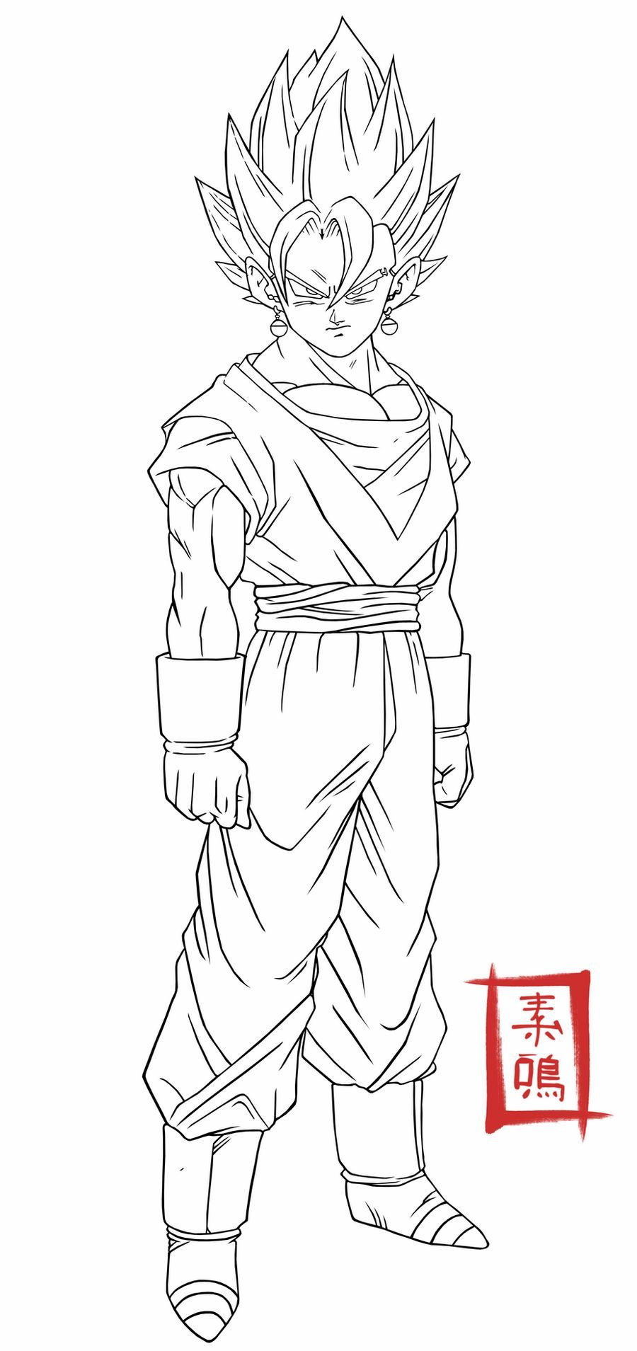 Pin en coloriage dragon ball