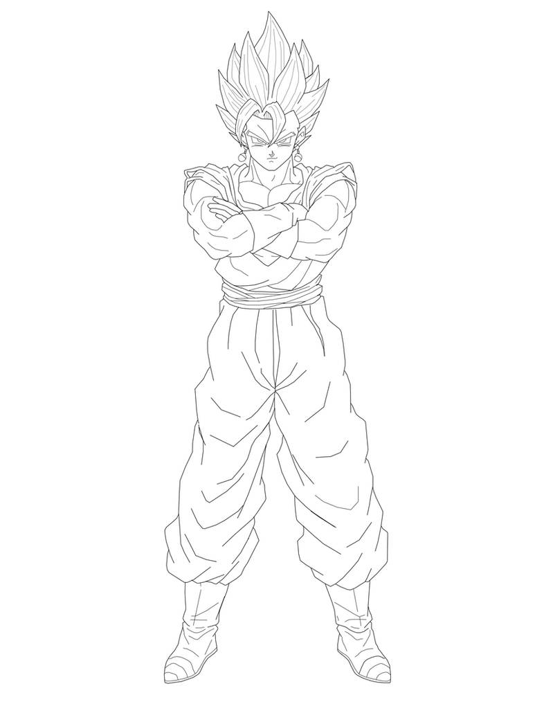 Super vegito lineart by brusselthesaiyan on