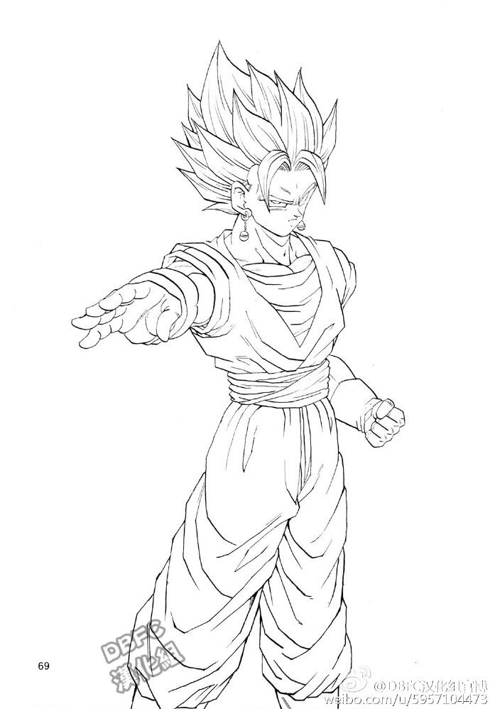 Vegito dragon ball painting dragon ball super art dragon ball artwork