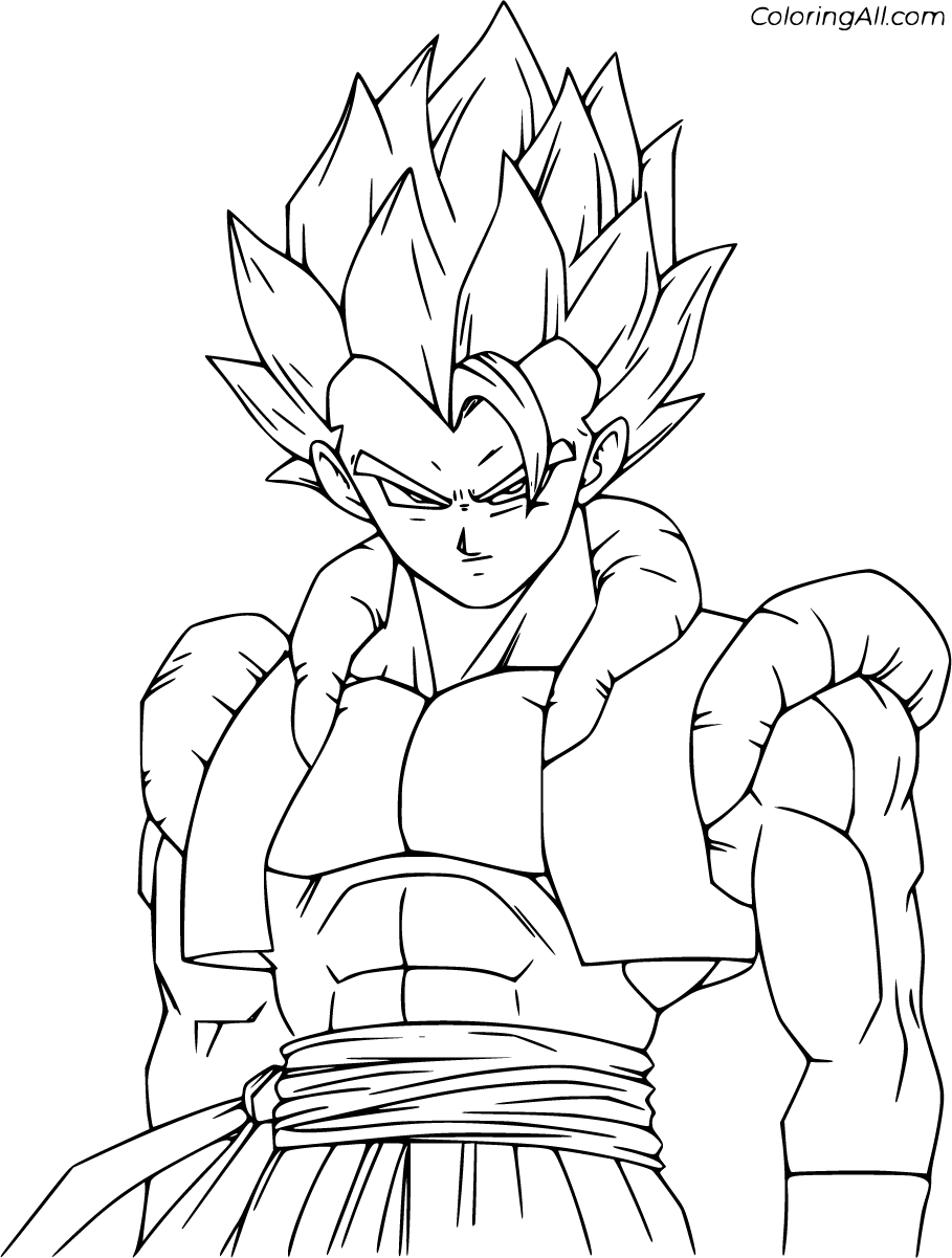 Gogeta vegito coloring pages