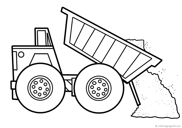 Construction vehicles coloring pages