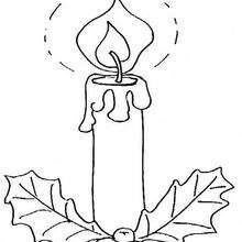 Christmas candles coloring pages