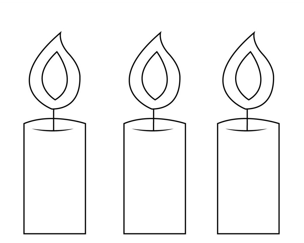 Candle coloring page colorful candles birthday candles printable candle printable