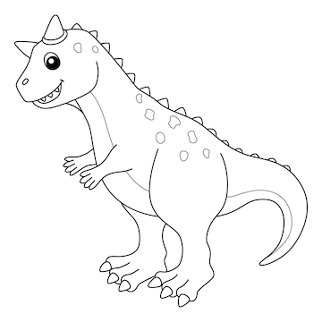 Premium vector carnotaurus coloring isolated page for kids