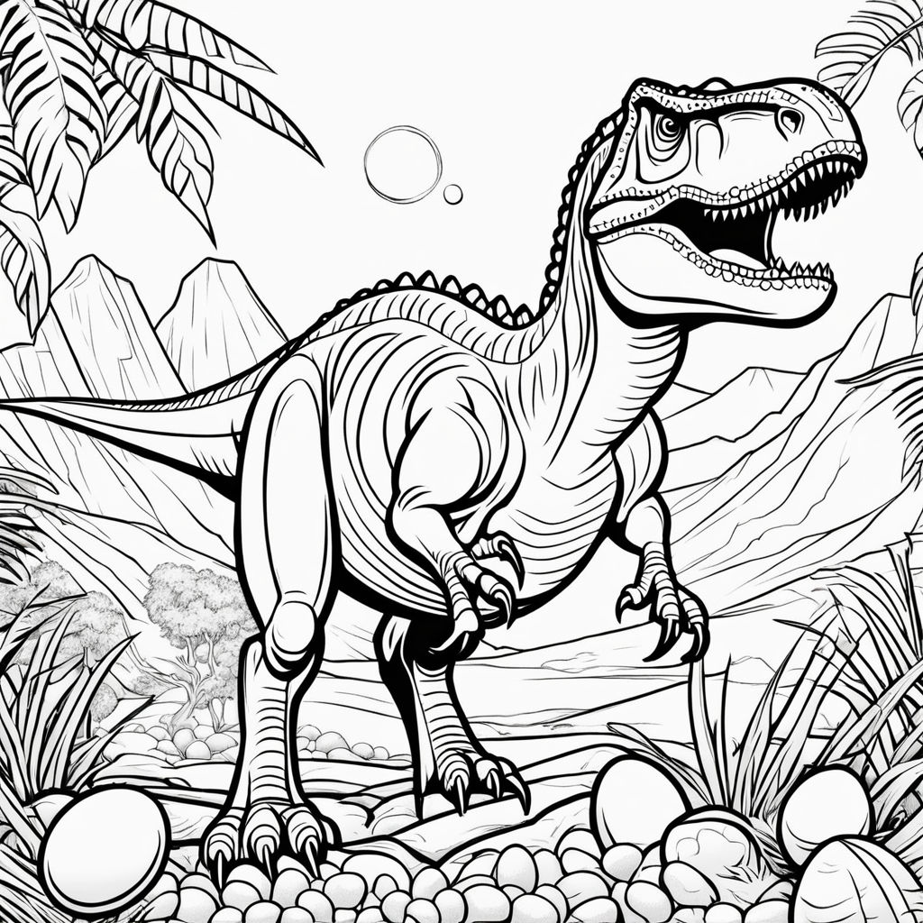 Draw an outline of dinosaurs extinct a plete black and white picture