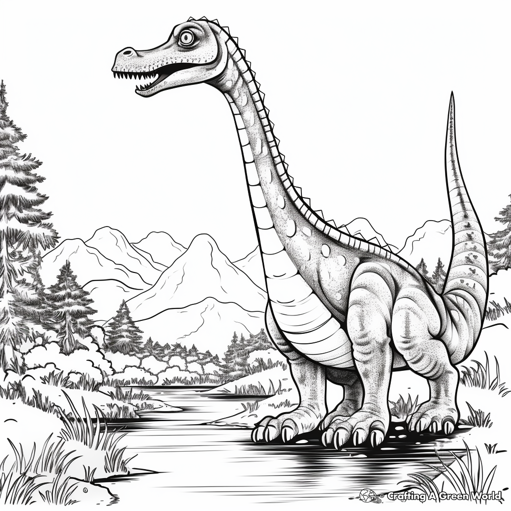 Diplodocus coloring pages