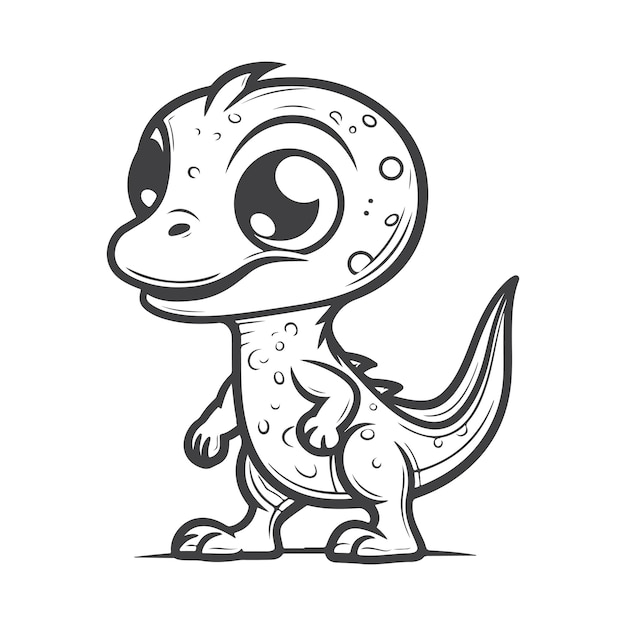 Premium vector sketch hand drawn single line art coloring page velociraptor