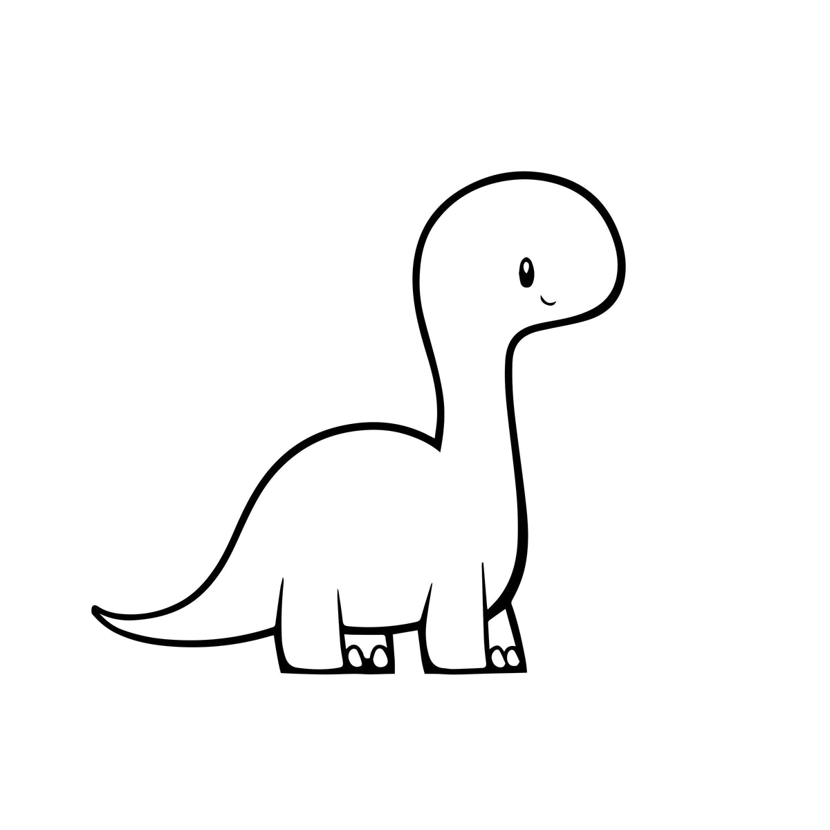 Cute dinosaur svg silhouette â