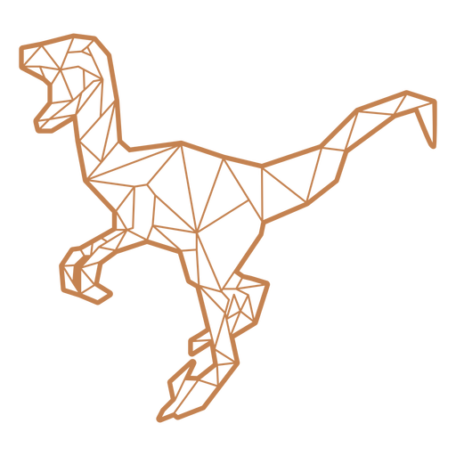 Polygonal velociraptor dinosaur png svg design for t