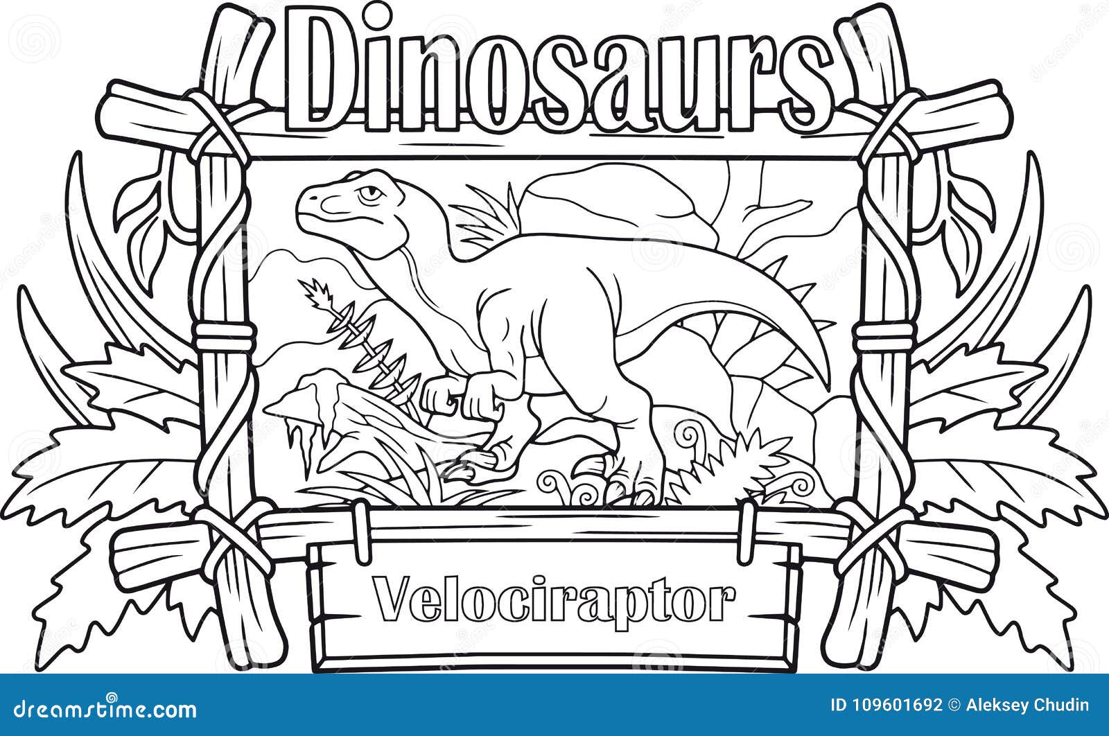 Ilustraãão do livro de colorir dos desenhos animados velociraptor royalty free svg cliparts vetores e ilustraããµes stock image pintar desenhos animados