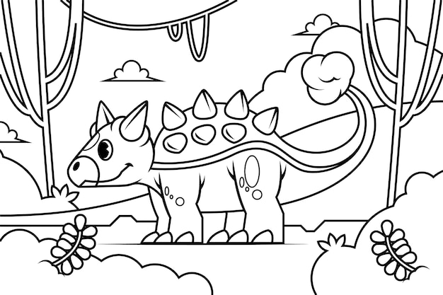 Page velociraptor coloring page vectors illustrations for free download