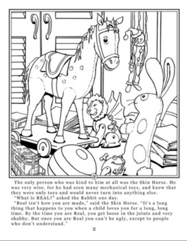 Velveteen rabbit coloring book by andy creations tpt