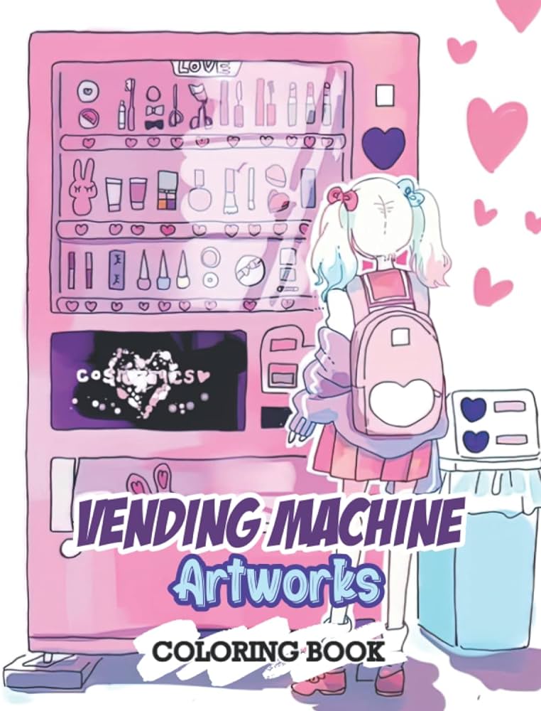 Vending machine artworks coloring book pages of beautiful stress relief vending machine artworks design colouring pages for girls diaz dai books