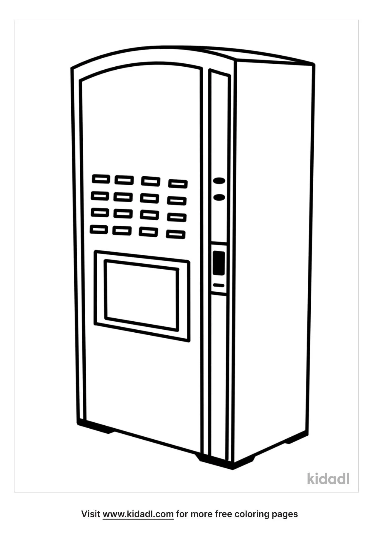 Free vending machine coloring page coloring page printables