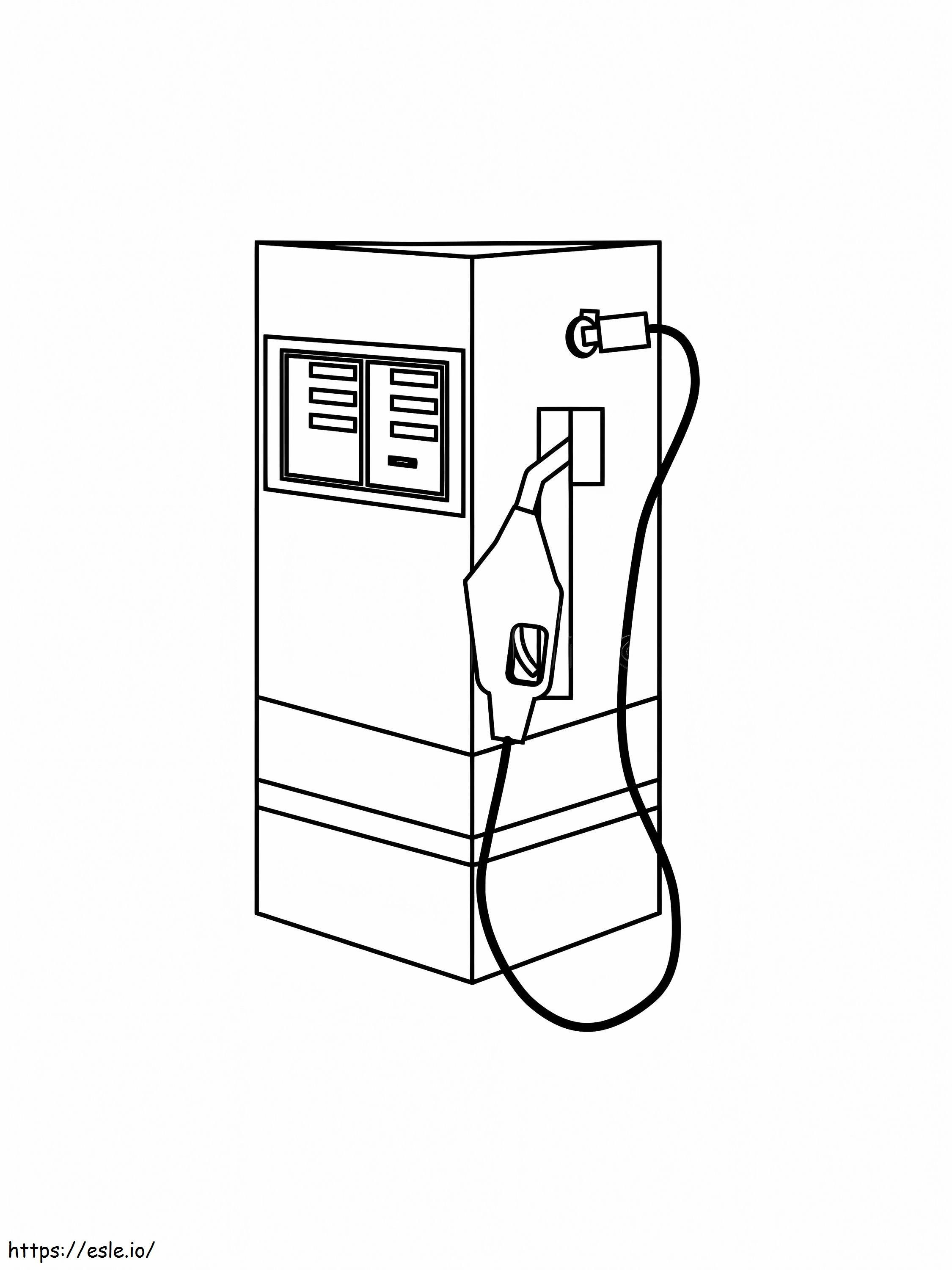 Free gas statn printable coloring page