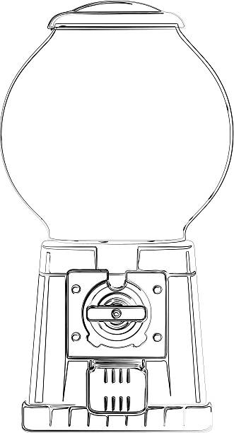 Empty gumball machine stock illustrations royalty
