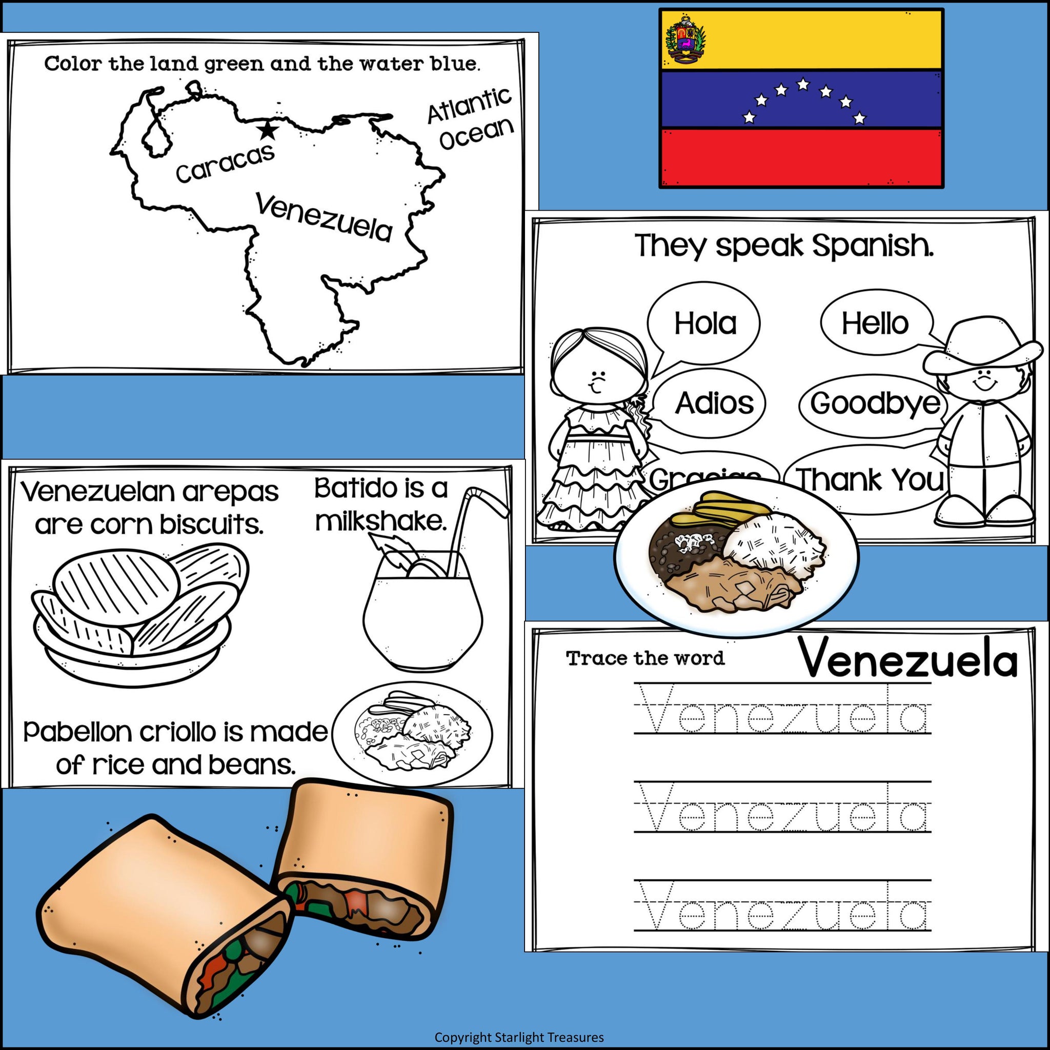 Venezuela mini book for early readers