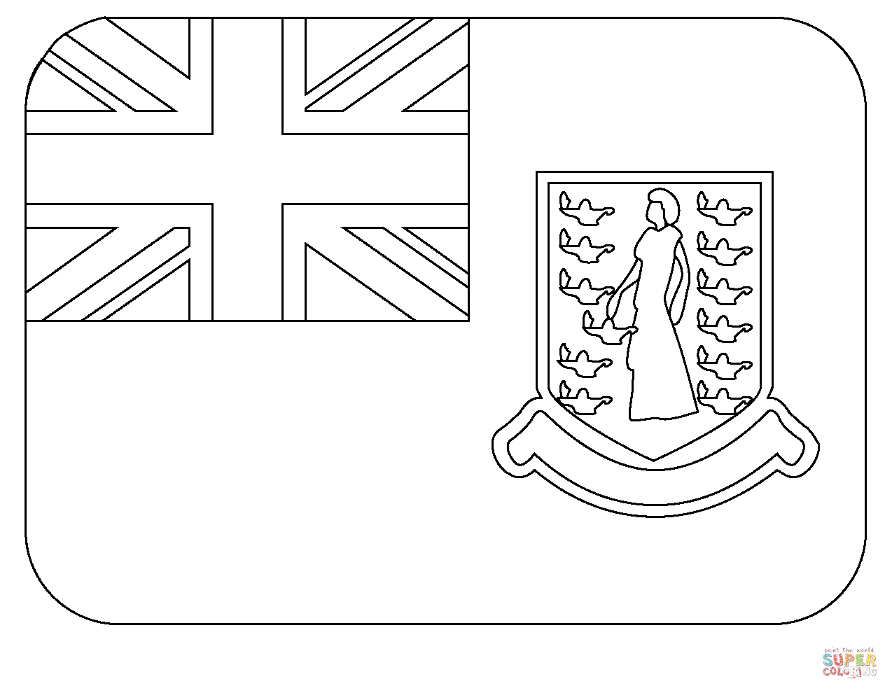 Flag of british virgin islands emoji coloring page free printable coloring pages