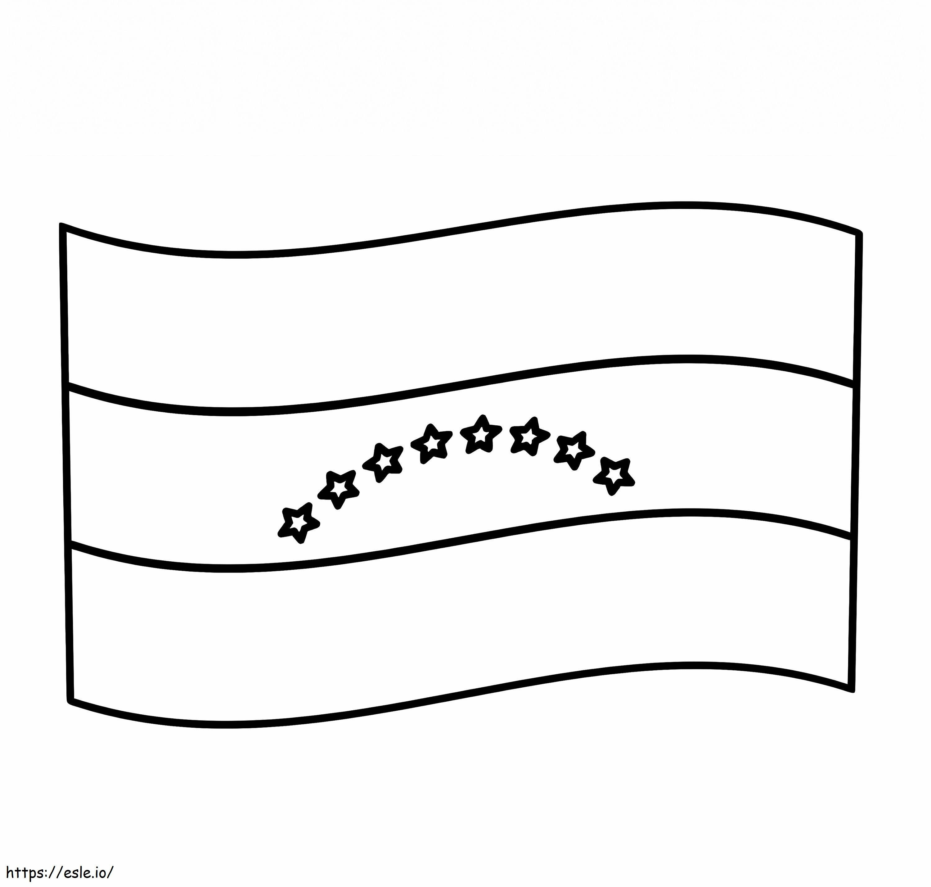 Flag of venezuela coloring page