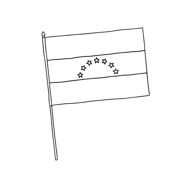 Venezuela flag drawing stock illustrations royalty