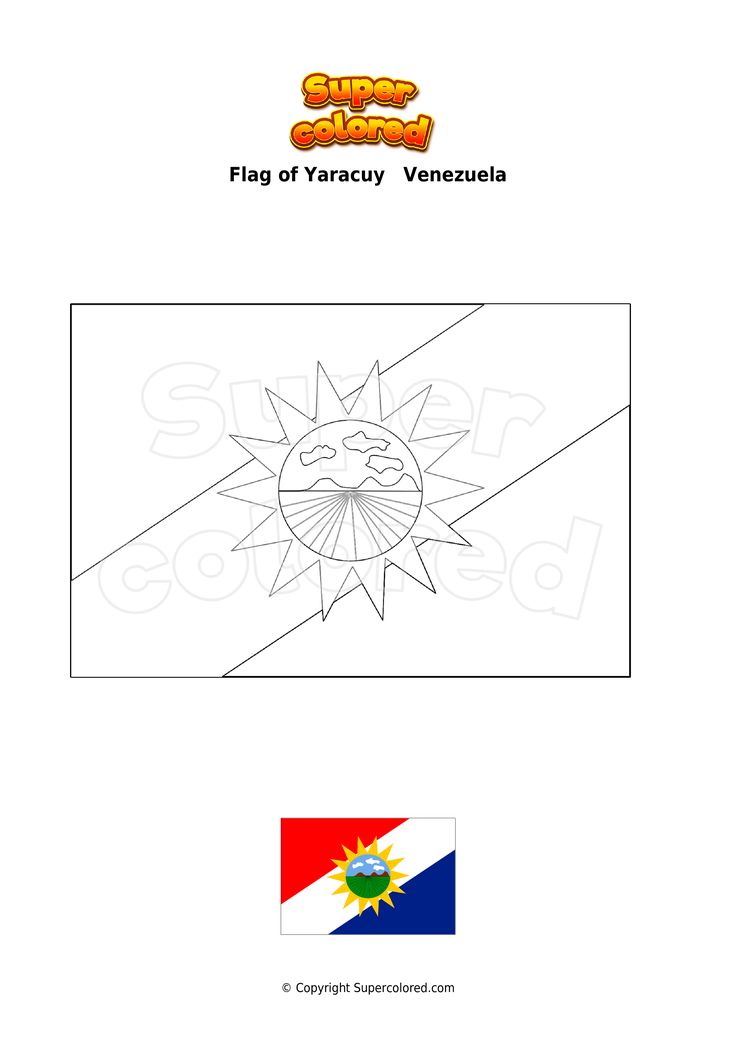 Coloring page flag of yaracuy venezuela in flag coloring pages yaracuy