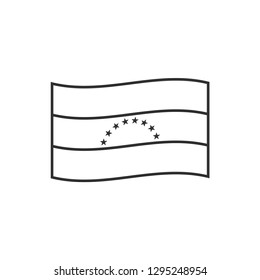 India flag icon black outline flat stock vector royalty free