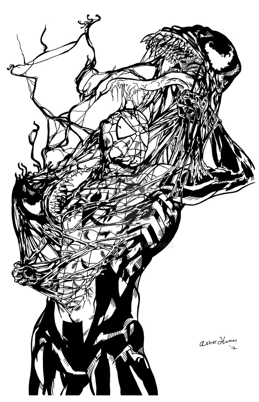 Spiderman vs venom by pycca on