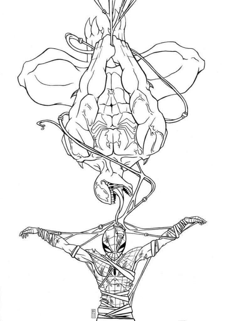Venom coloring pages printable for free download