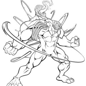 Venom coloring pages printable for free download