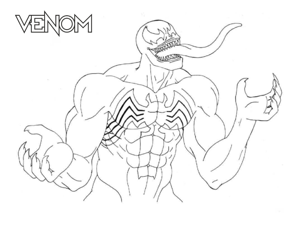 Venom coloring pages printable