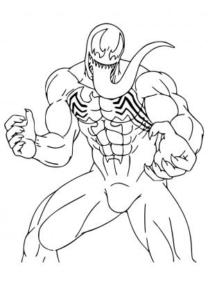 Free printable venom coloring pages for adults and kids