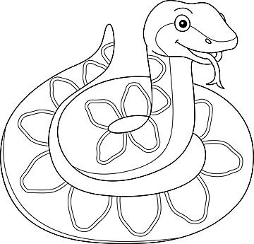 Viper animal coloring page for kids outline wildlife poison vector animal drawing ring drawing kid drawing png and vector with transparent background for free download