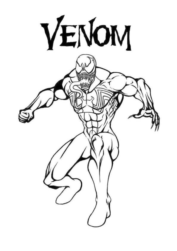 Venom coloring pages online my name is venom coloring pages spiderman ic creepy eyes