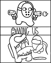 Venom and batman coloring page among us