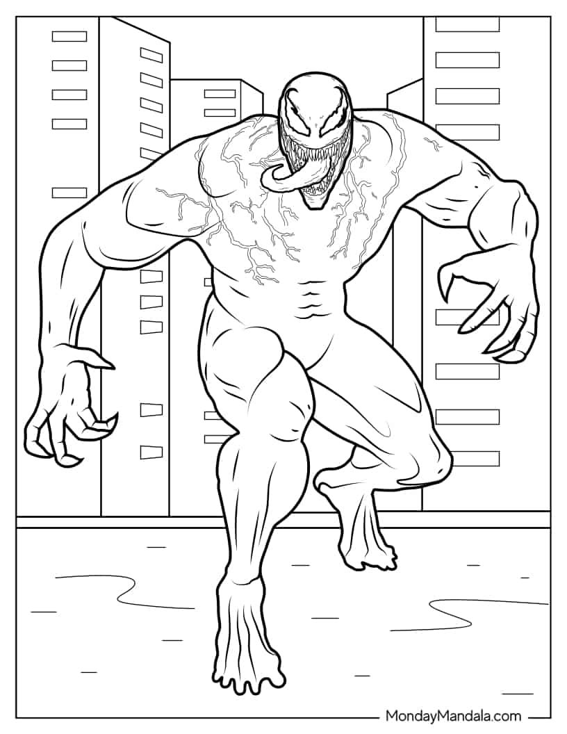 Venom coloring pages free pdf printables coloring pages venom free printable coloring pages