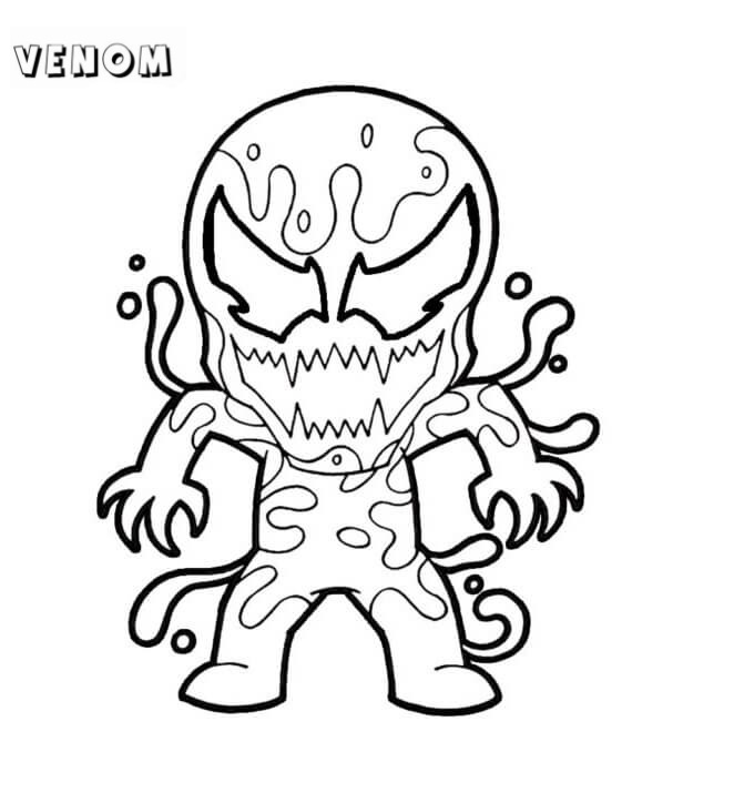 Chibi venom coloring book to print and online