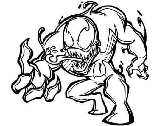 Venom coloring pages printable pdf
