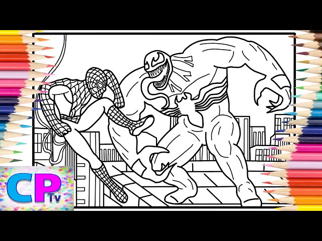 Spideran fights veno coloring pagesdifferent heaven