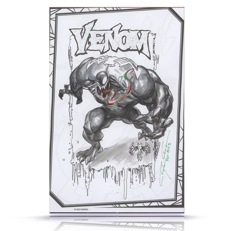 Merry christmas painted venom coloring page â clayton crain