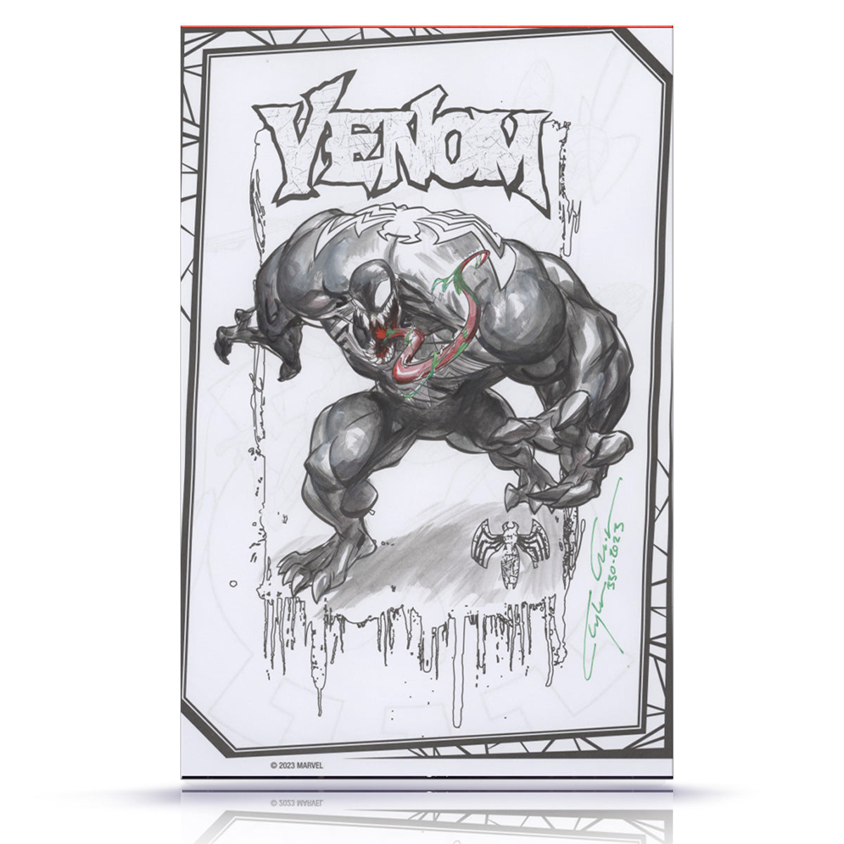 Merry christmas painted venom coloring page â clayton crain