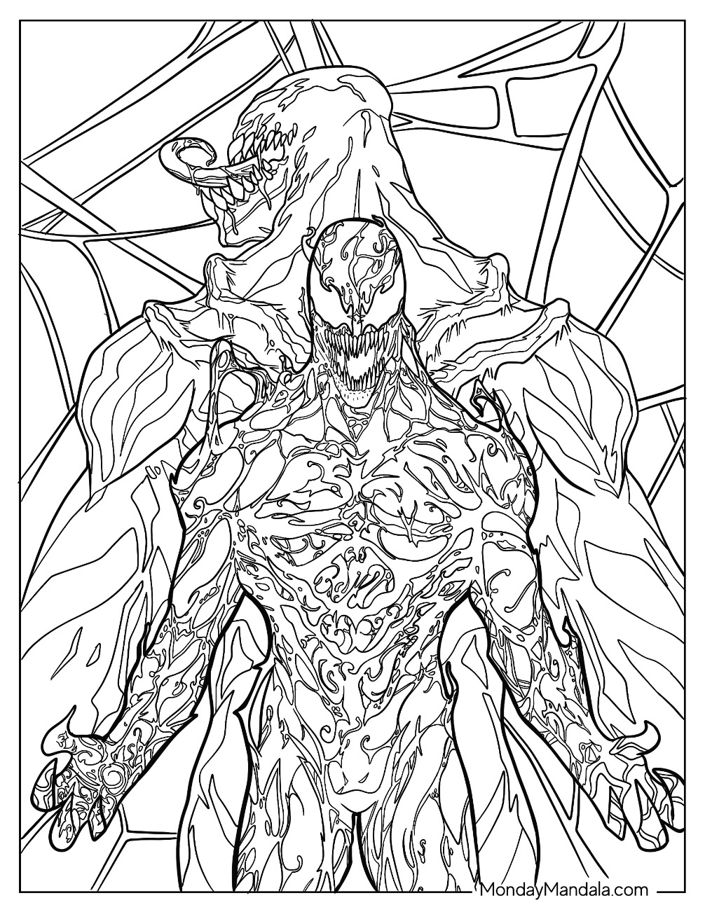 Carnage coloring pages free pdf printables