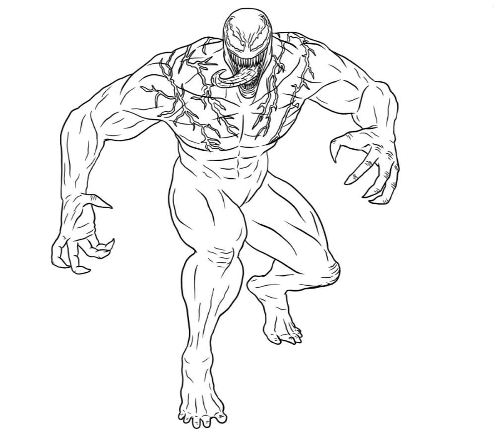 Coloring pages of venom